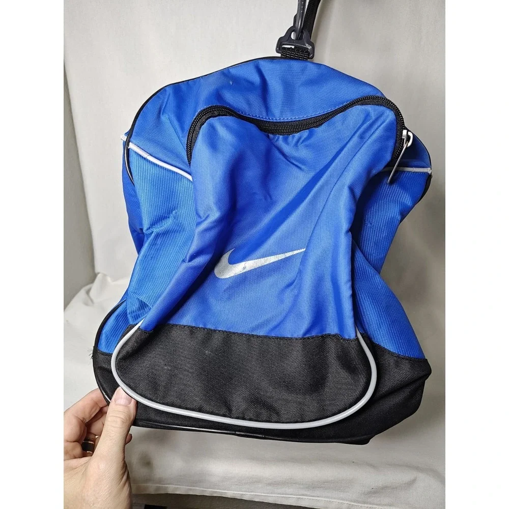 Nike Duffel Gym Sports Travel Bag Blue‎ Shoulder Strap BA1769-483 Large Swoosh